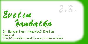 evelin hambalko business card